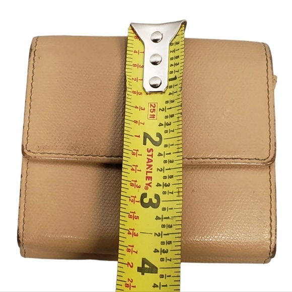 Chanel Beige Caviar Leather CC Logo Trifold Wallet Made in Italy - Picture 9 of 16